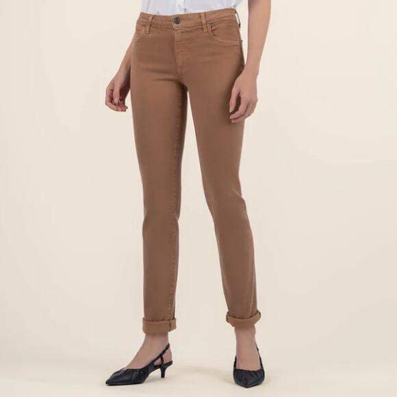 Kut From The Kloth Jeans Womens Sz 6 Brown Corduroy Mia Toothpick Skinny Preppy - Picture 2 of 11